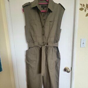 Banana Republic Linen-Blend Utility Sleeveless Jumpsuit, Size S